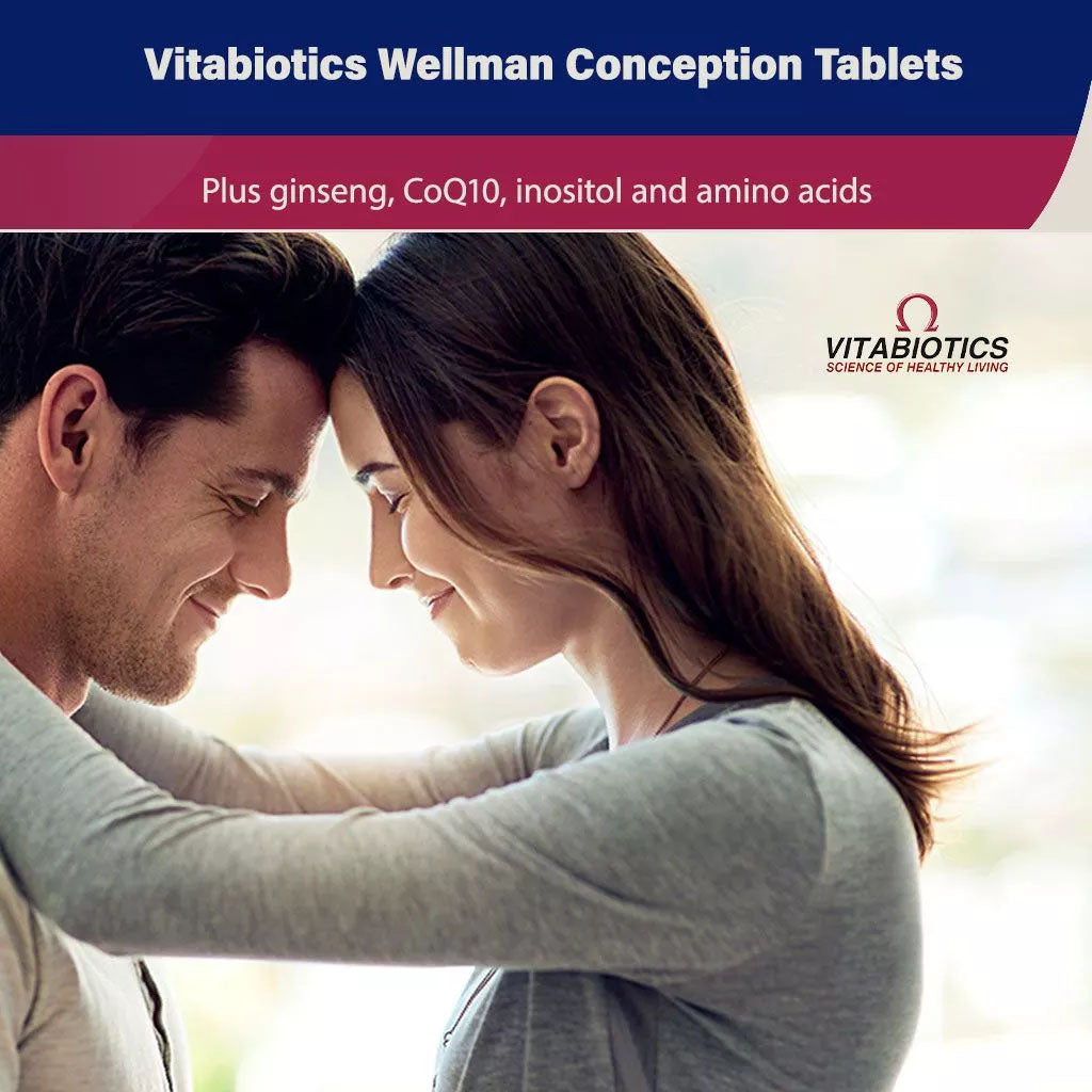 Vitabiotics Wellman Conception Supplement Tablets For Men's Fertility Support, Pack of 30's