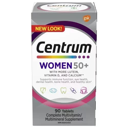 Centrum Women Multivitamins 50+, 90 Tablets, Increases Energy, Supports Immune Health